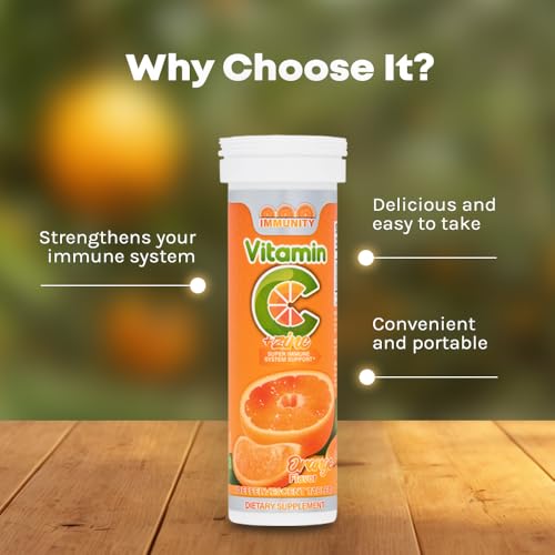 Tubos portátiles tabletas efervescentes vitamina c y zinc