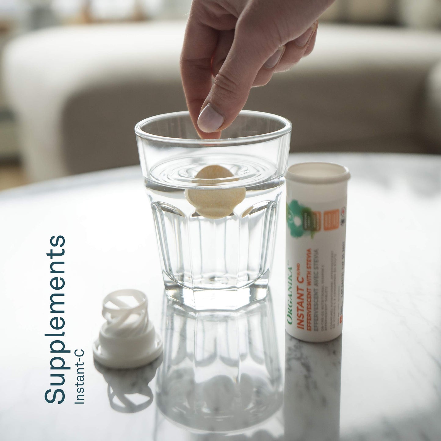 Tubos portátiles tabletas instantáneas Organika vitamina c