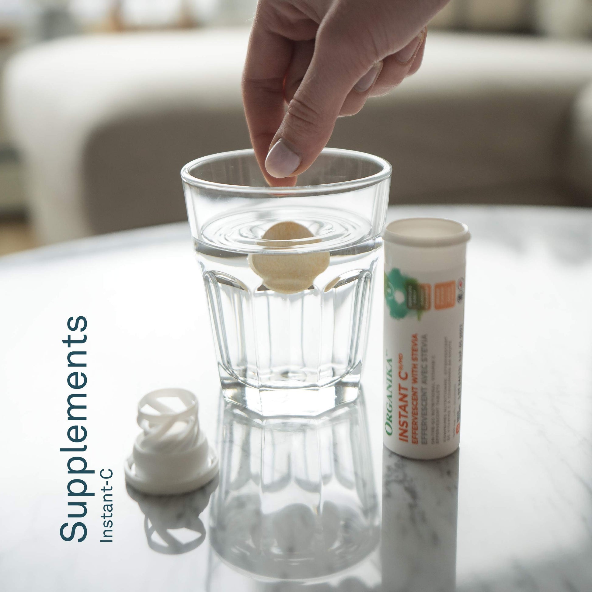 Tubos portátiles tabletas instantáneas Organika vitamina c