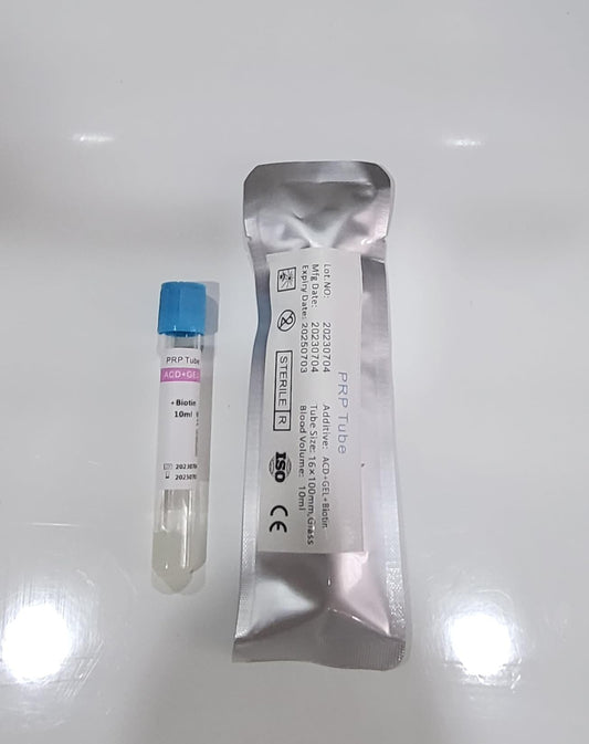 tubos prp solución acd a gel biotina 10ml triple estéril
