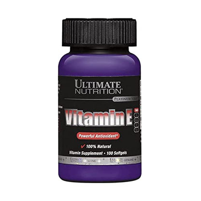Ultimate Nutrition Vitamina E 400 UI botella cápsulas blandas