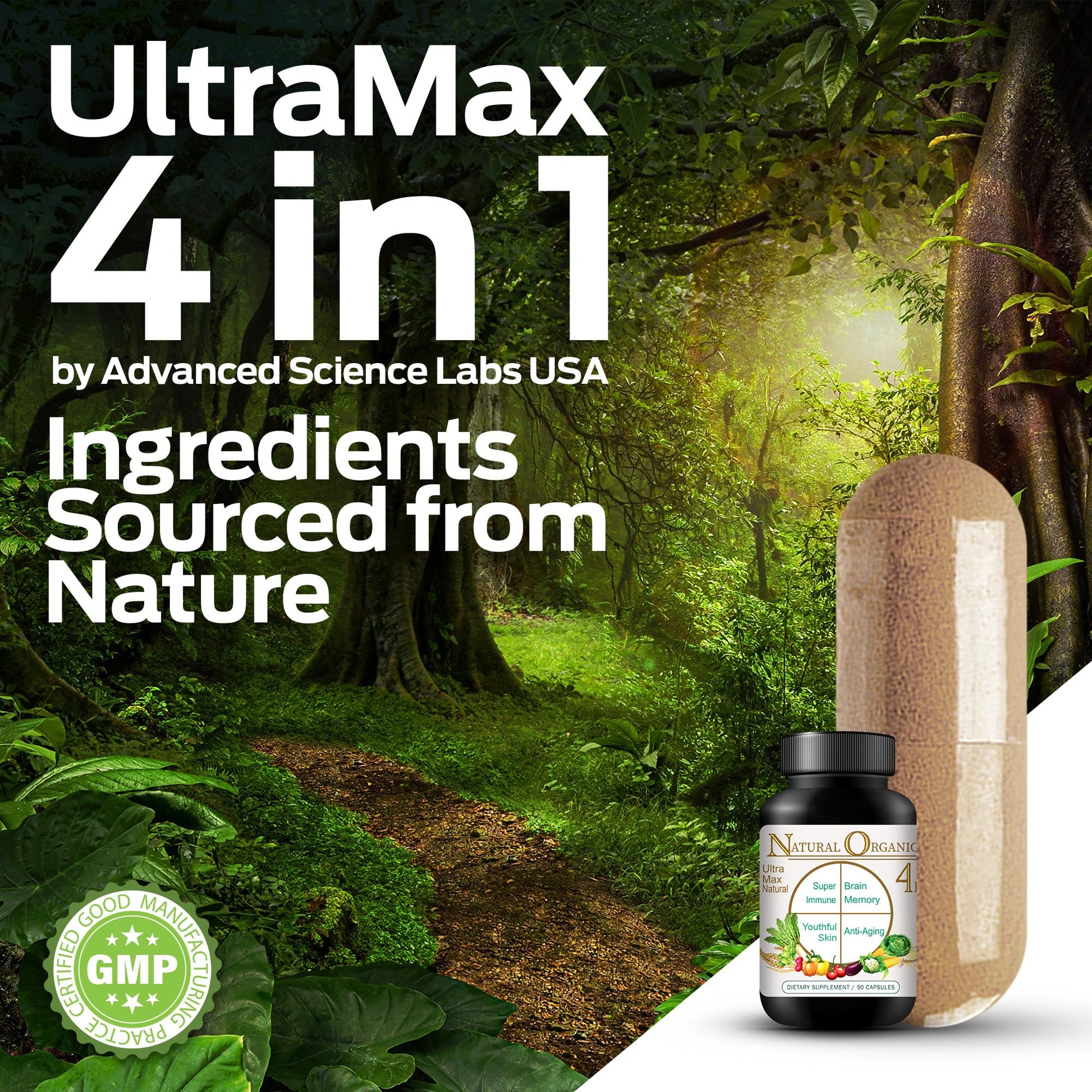 Ultra Max 4 en 1 soporte inmune para adultos