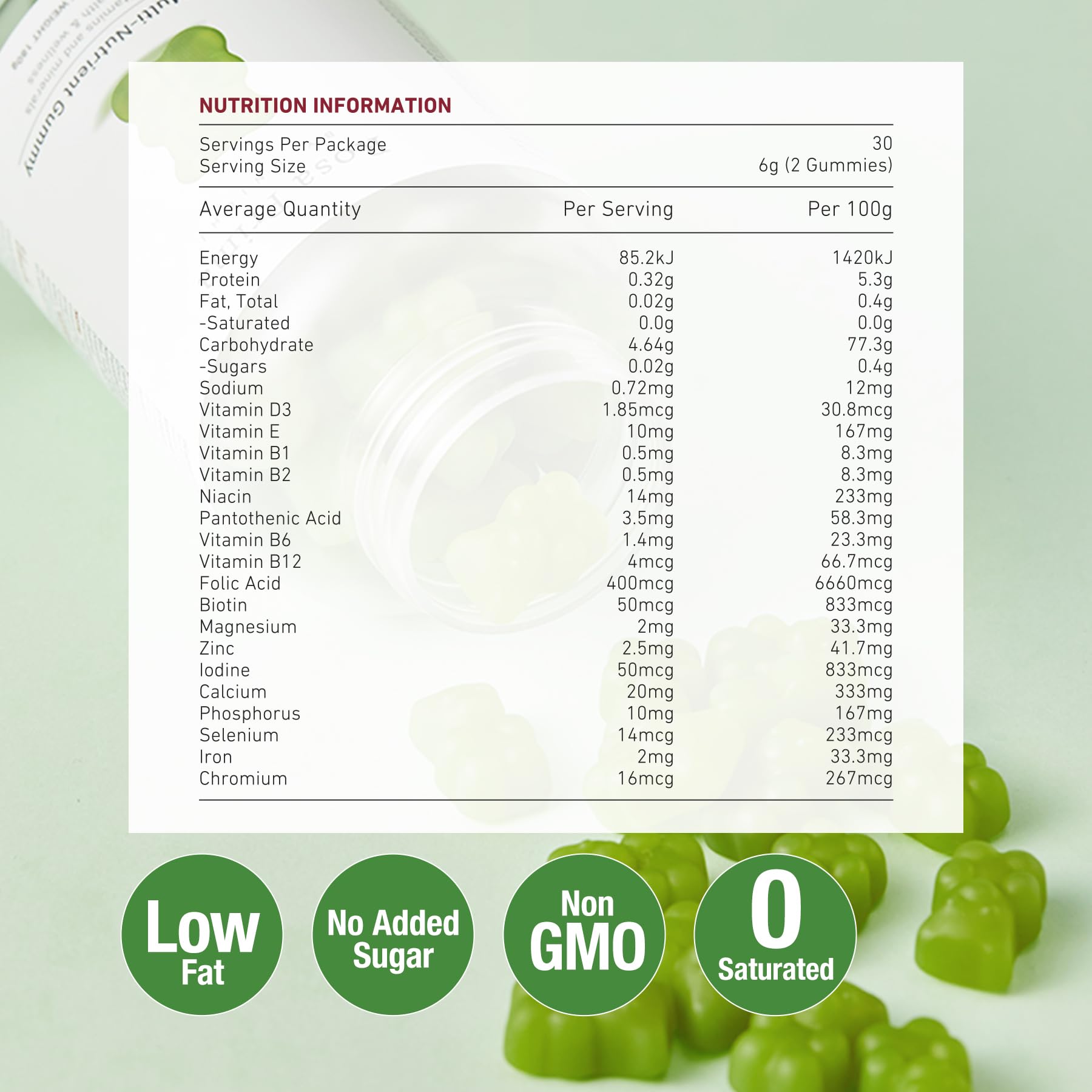 Unichi gomitas multivitamínicas verdes, beneficios para piel y salud
