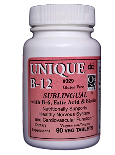 Unique b-12 vitaminas b sublinguales 90 capsulas vegetales