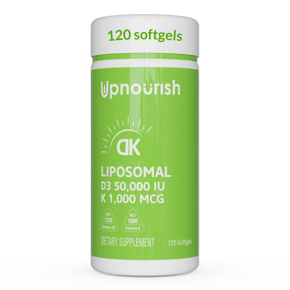 UpNourish vitamina d3 50000 ui liposomal con vitamina k 120 softgels