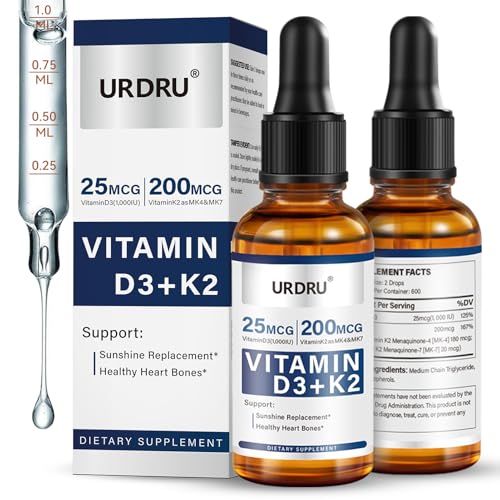 URDRU gotas vitamina D3 K2 líquido sublingual para adultos
