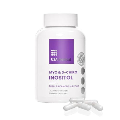 Botella USA Medical Vitamina B8 inositol para salud cardiaca