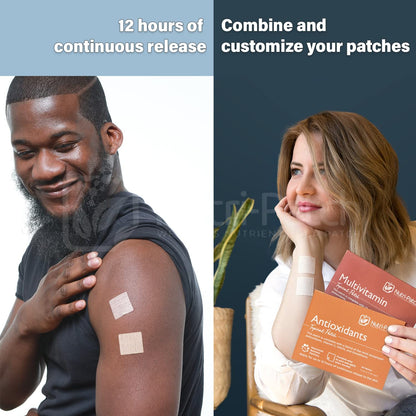 Uso parche Nutri-Patch para salud antioxidante diaria