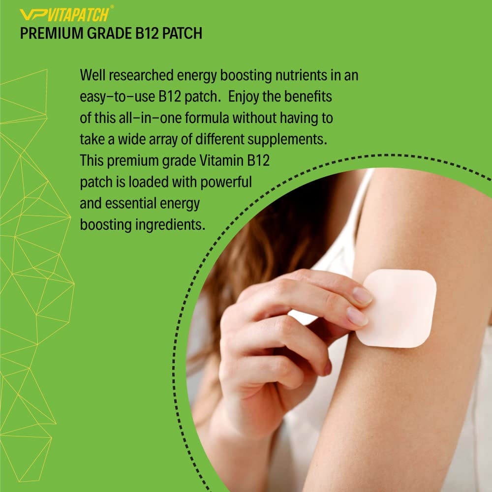 Uso de parche VitaPatch vitamina B12 en brazo
