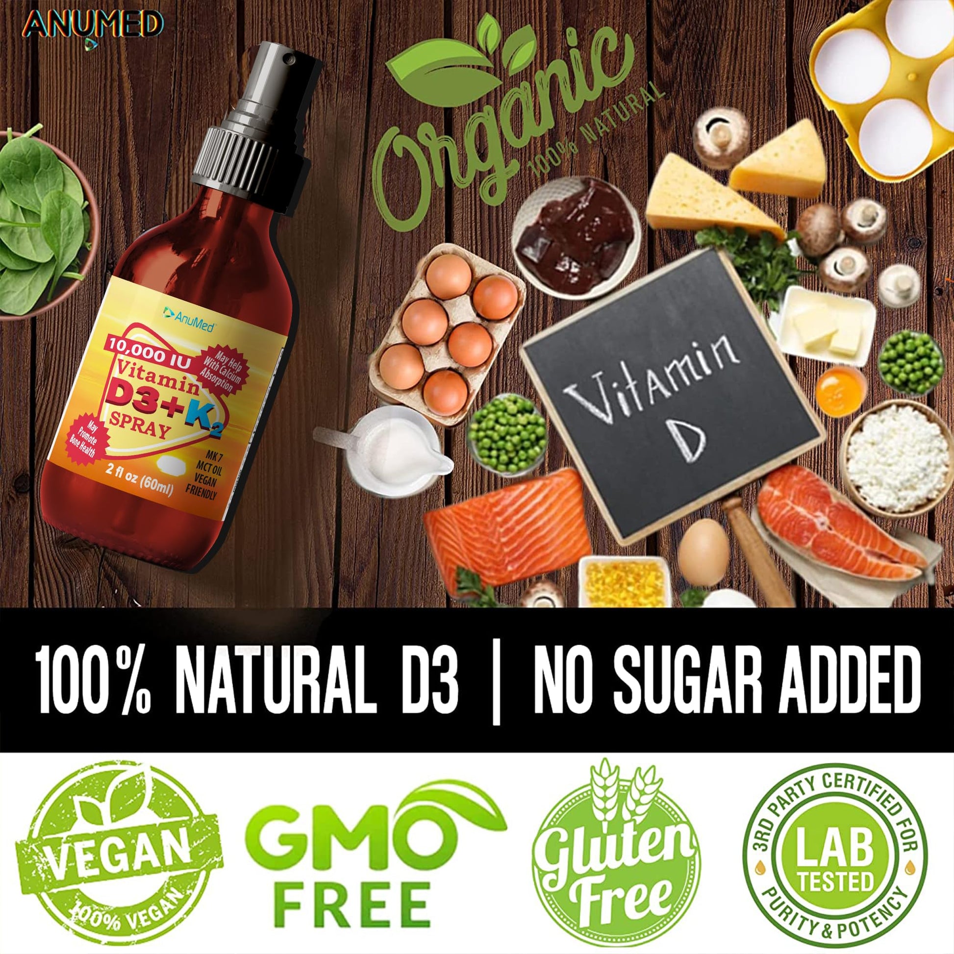 uso práctico spray vitamina d3 k2 anumed vegano sin gluten