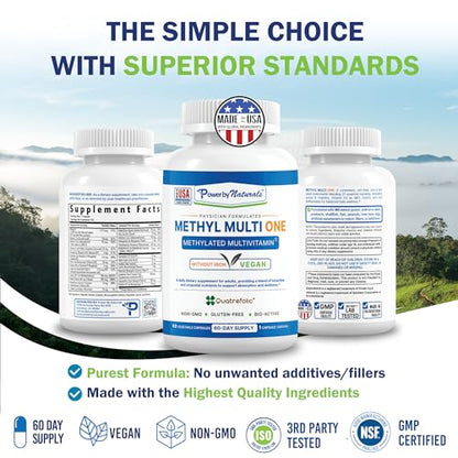 Uso recomendado de multivitamina metilada Power By Naturals