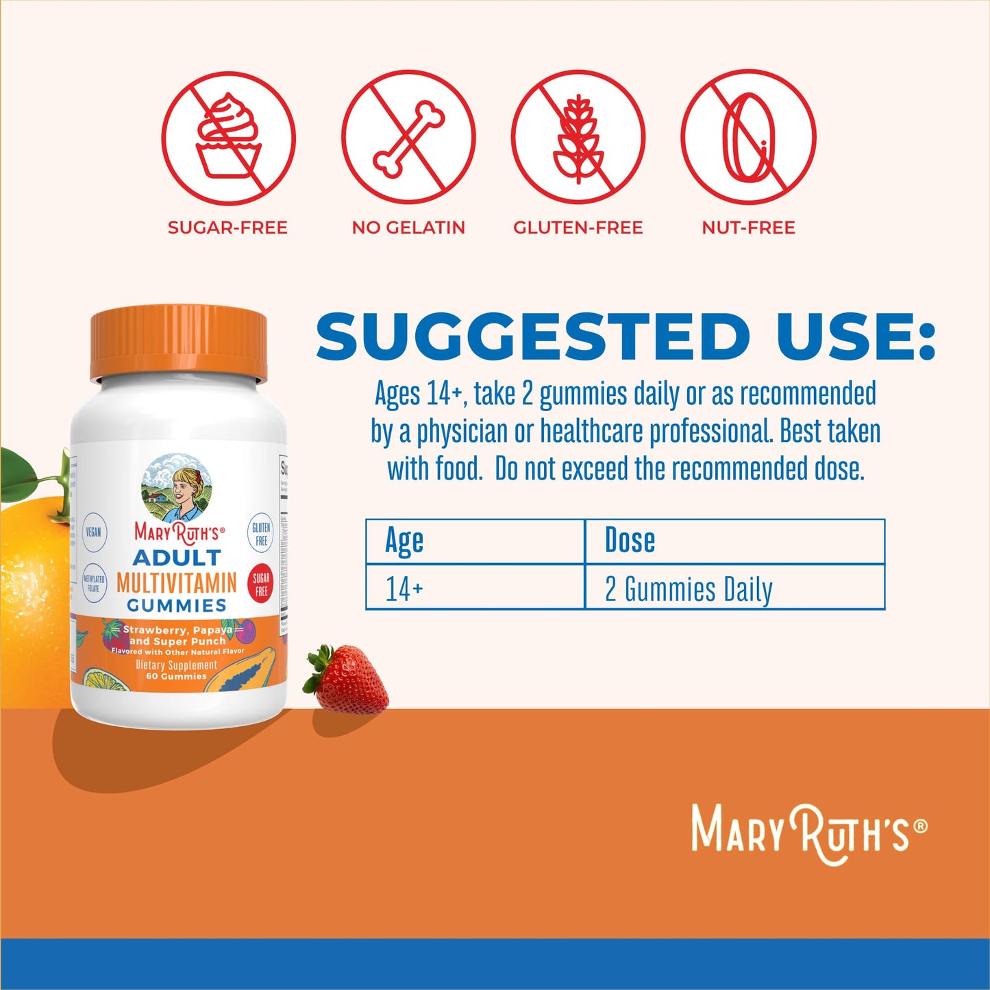 uso sugerido gominolas multivitamínicas MaryRuth