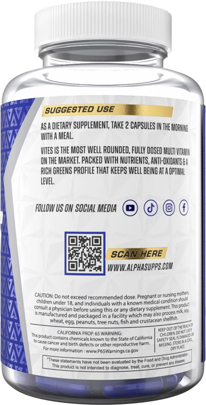 uso sugerido multivitamínico alpha supps