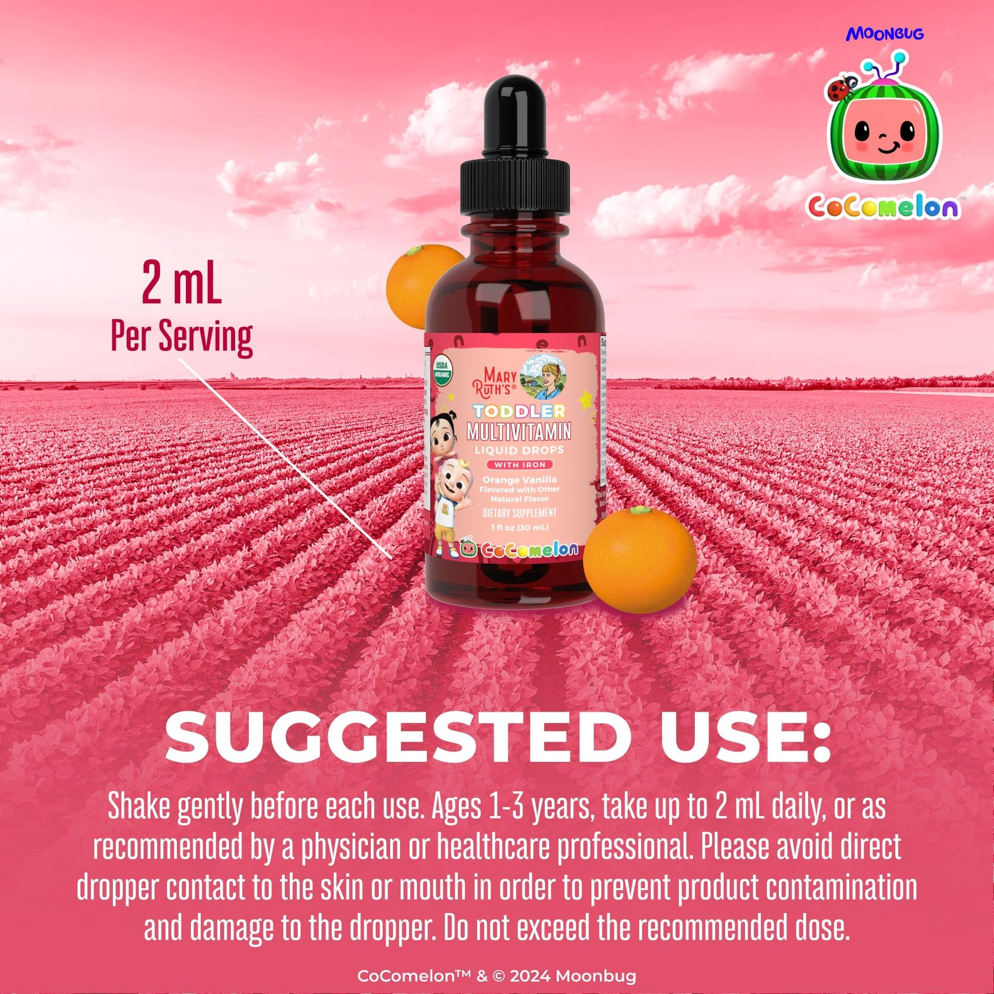 Uso sugerido de multivitamínico CoComelon
