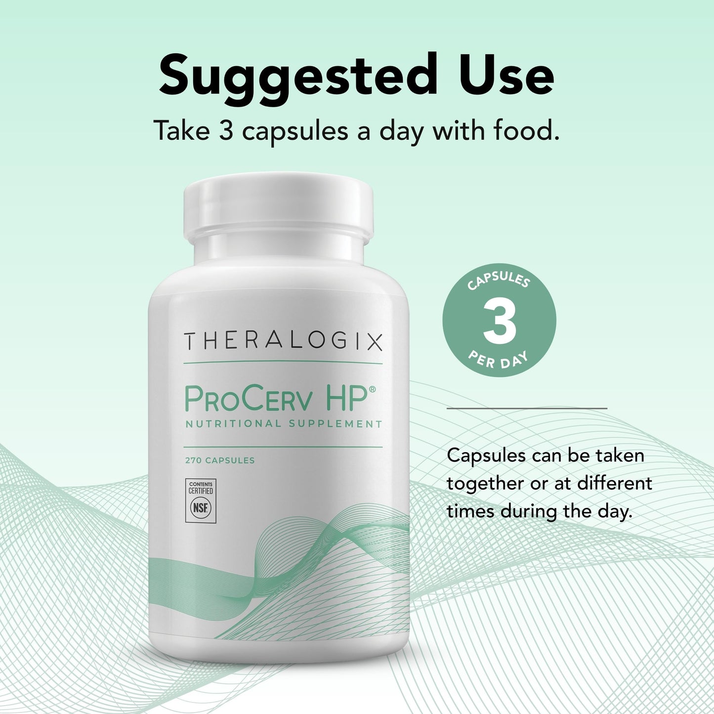 Uso sugerido del multivitamínico Theralogix ProCerv HP