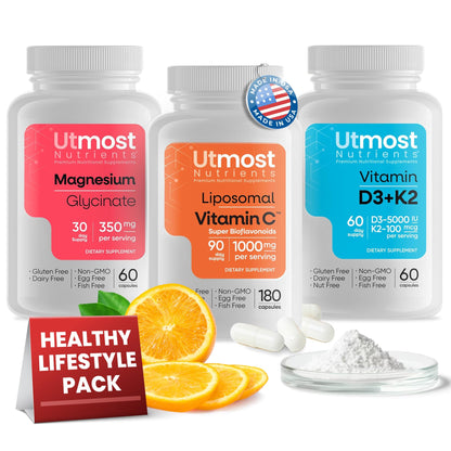 Utmost Nutrients suplemento vitamina C liposomal y vitamina D3 K2