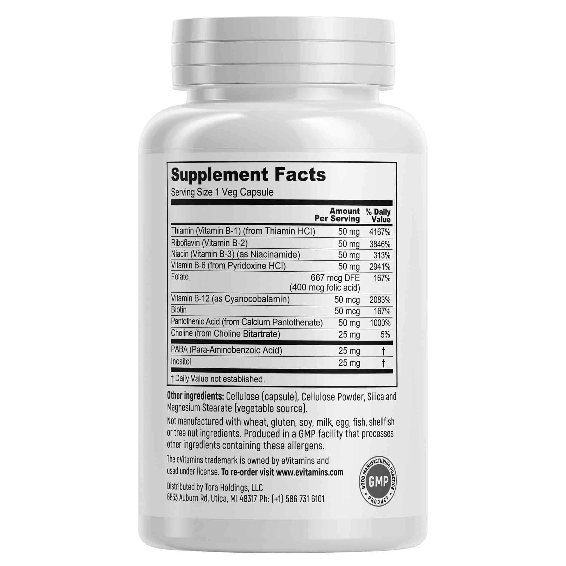 Va Essentials suplemento B-50 complejo vitamina B