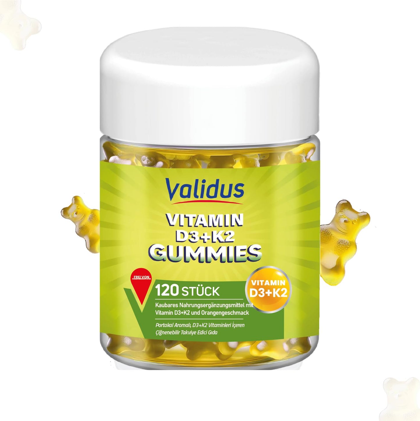 Gomitas vitamina para absorción de calcio y fortaleza ósea