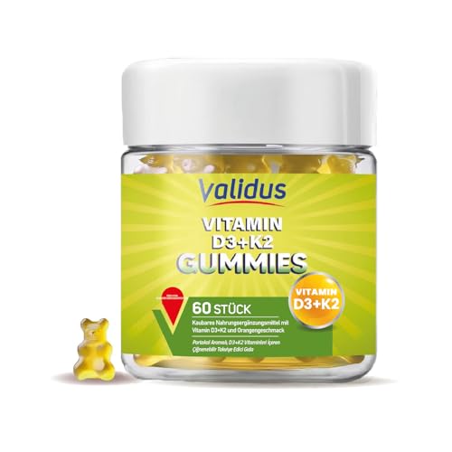 Gummies de vitamina D3 y K2 de VALIDUS