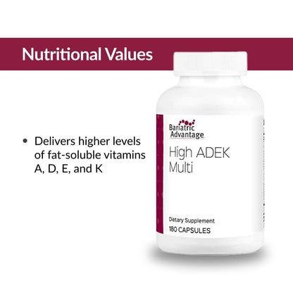 Valores nutricionales Bariatric Advantage multivitamínico