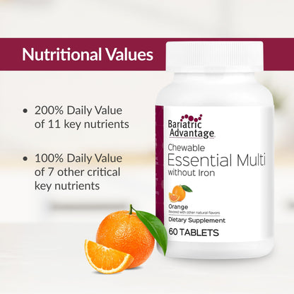 valores nutricionales multivitaminas bariatric advantage sin hierro