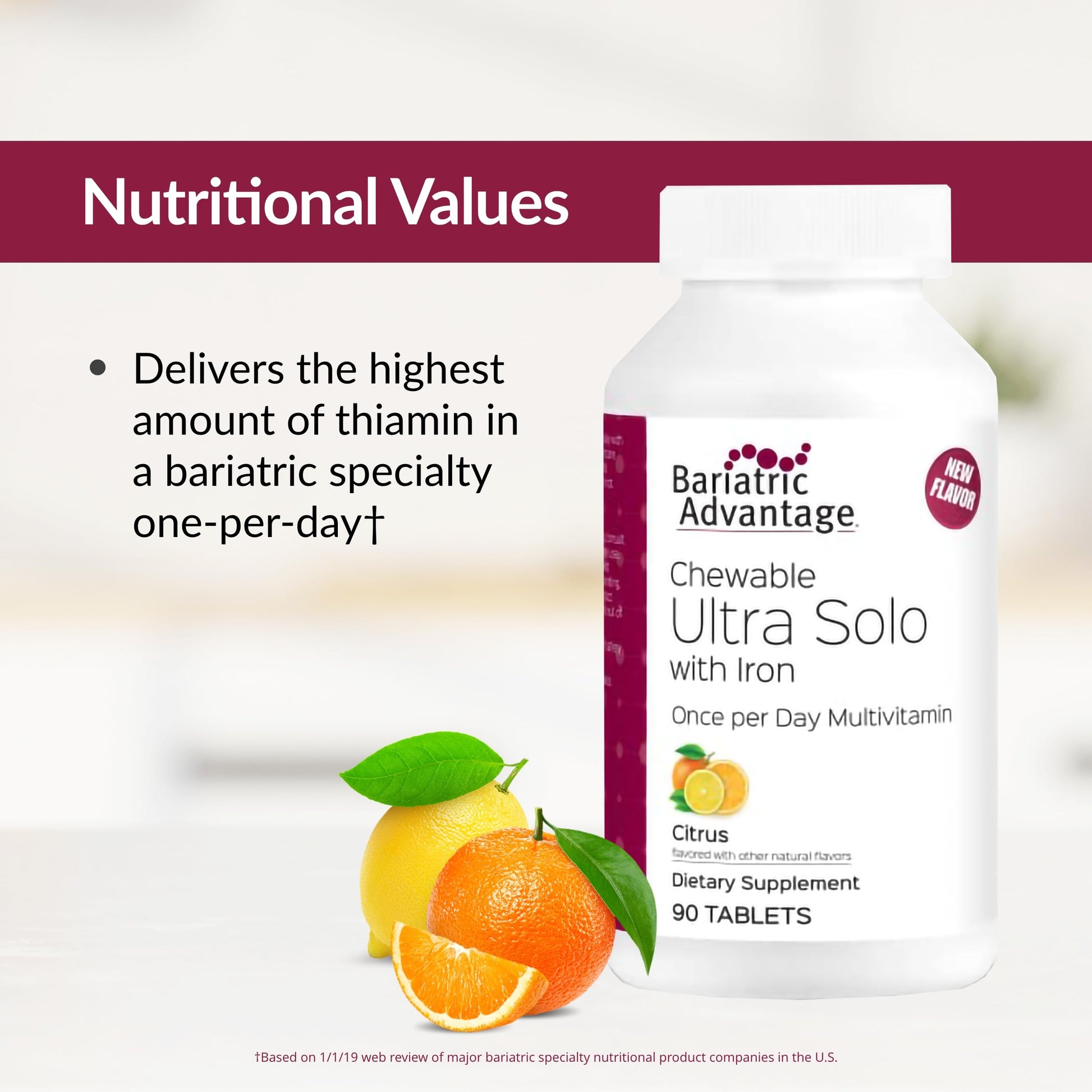 Valores nutricionales del multivitamínico Ultra Solo