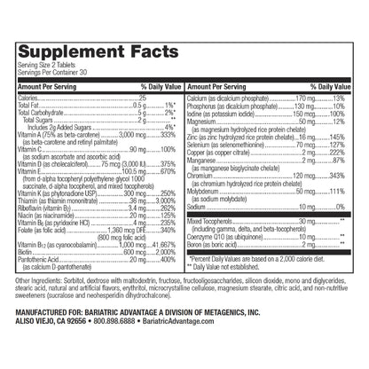 valores nutricionales del suplemento