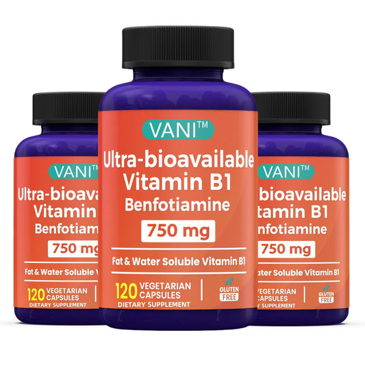 VANI Benfotiamina 750 mg frasco cápsulas bioabsorción alta