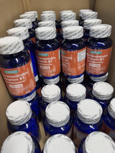 Frascos de suplemento VANI Benfotiamina 750 mg paquete triple