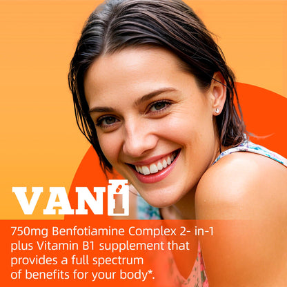 Etiqueta VANI Mega Benfotiamina 750 mg suplemento B1