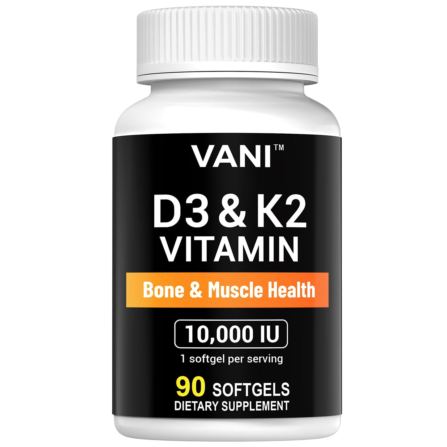 VANI vitaminas D3 10000 IU + K2 cápsulas blandas frasco