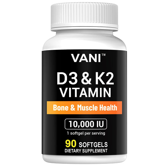 VANI vitaminas D3 10000 IU + K2 cápsulas blandas frasco