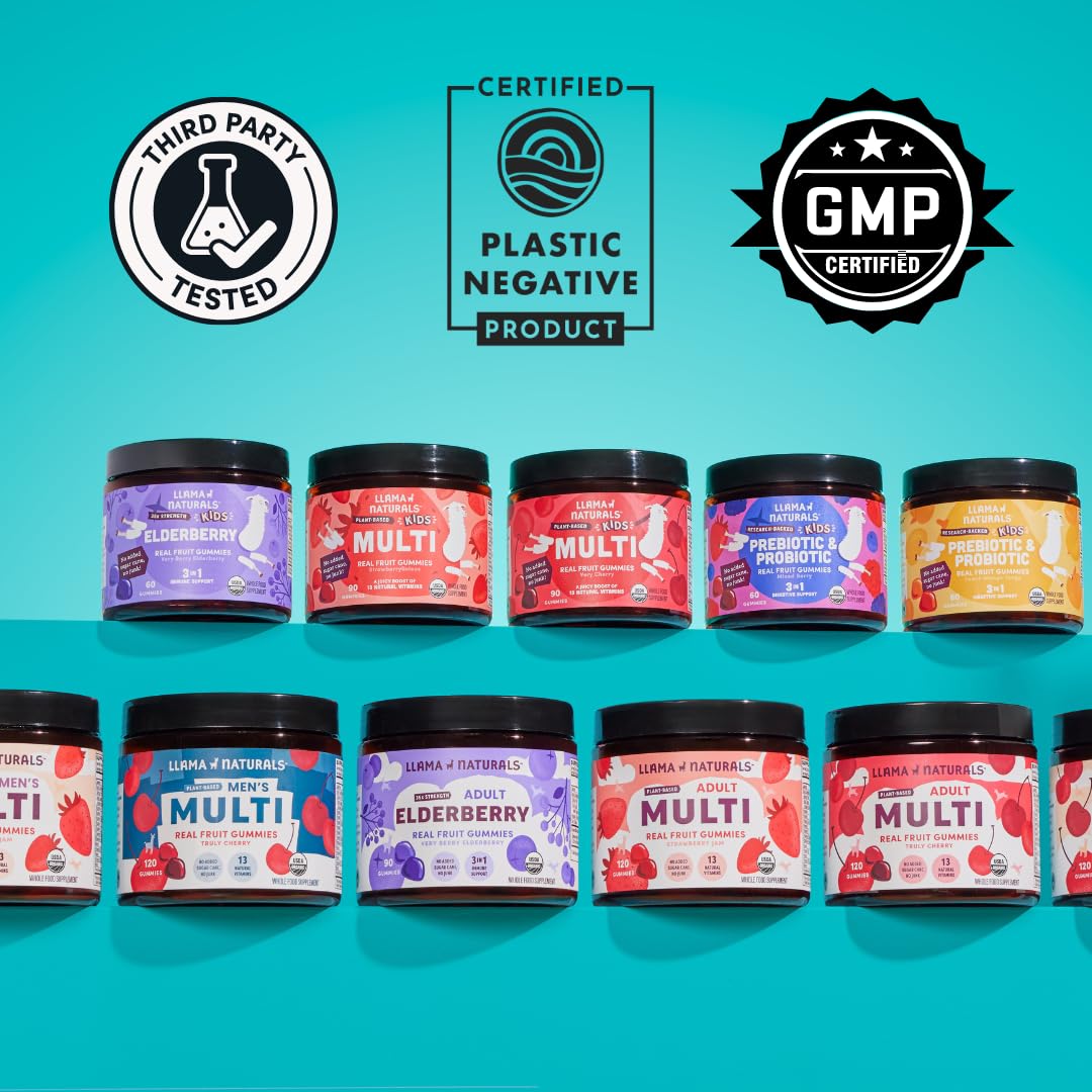 Variedad de productos Llama Naturals en gomitas
