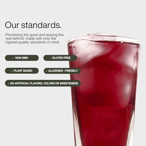 Vaso de bebida roja B.WILD mostrando estándares de calidad