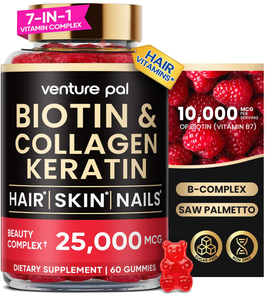 Gomitas Venture Pal con biotina y colágeno para cabello y piel