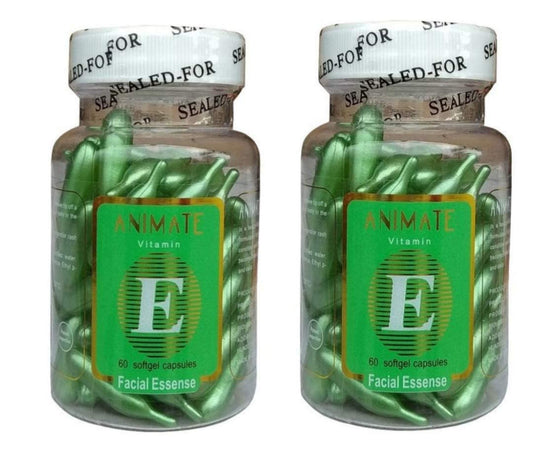 Verem Animate vitamina e cápsulas blandas para cuidado facial pack 2