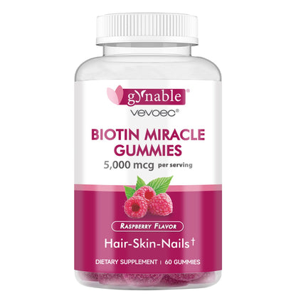 Gomitas de biotina Vevoec Gynable para cabello piel y uñas