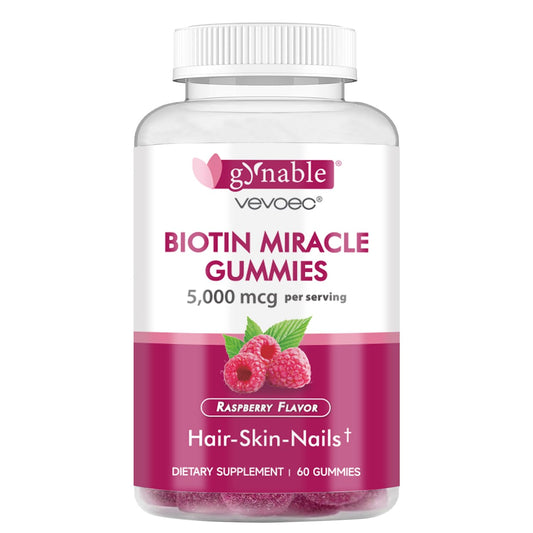 Gomitas de biotina Vevoec Gynable para cabello piel y uñas