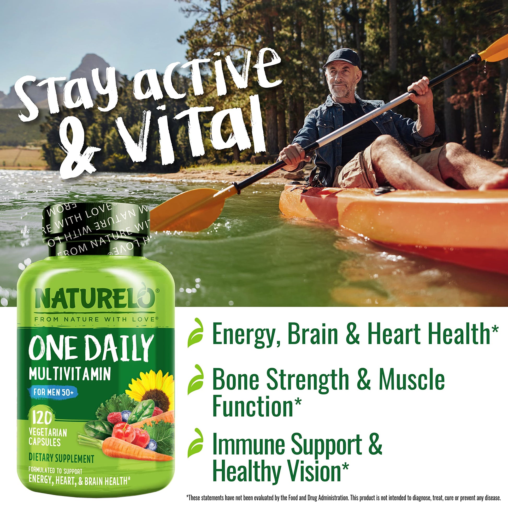 vida activa con multivitaminas naturelo para hombres