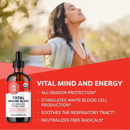 Vimergy mezcla inmunidad con zinc líquido y extractos botánicos
