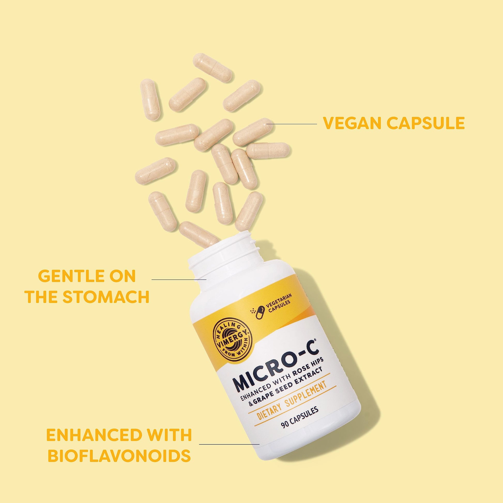 Vimergy Micro-C cápsulas sin gluten viaje apoyo sistema inmunitario