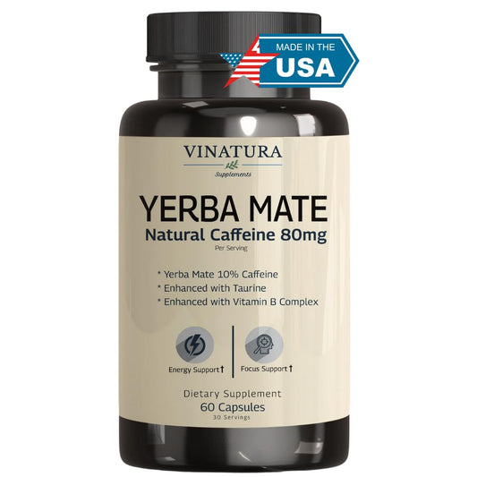 Vinatura Yerba Mate suplemento botella frontal
