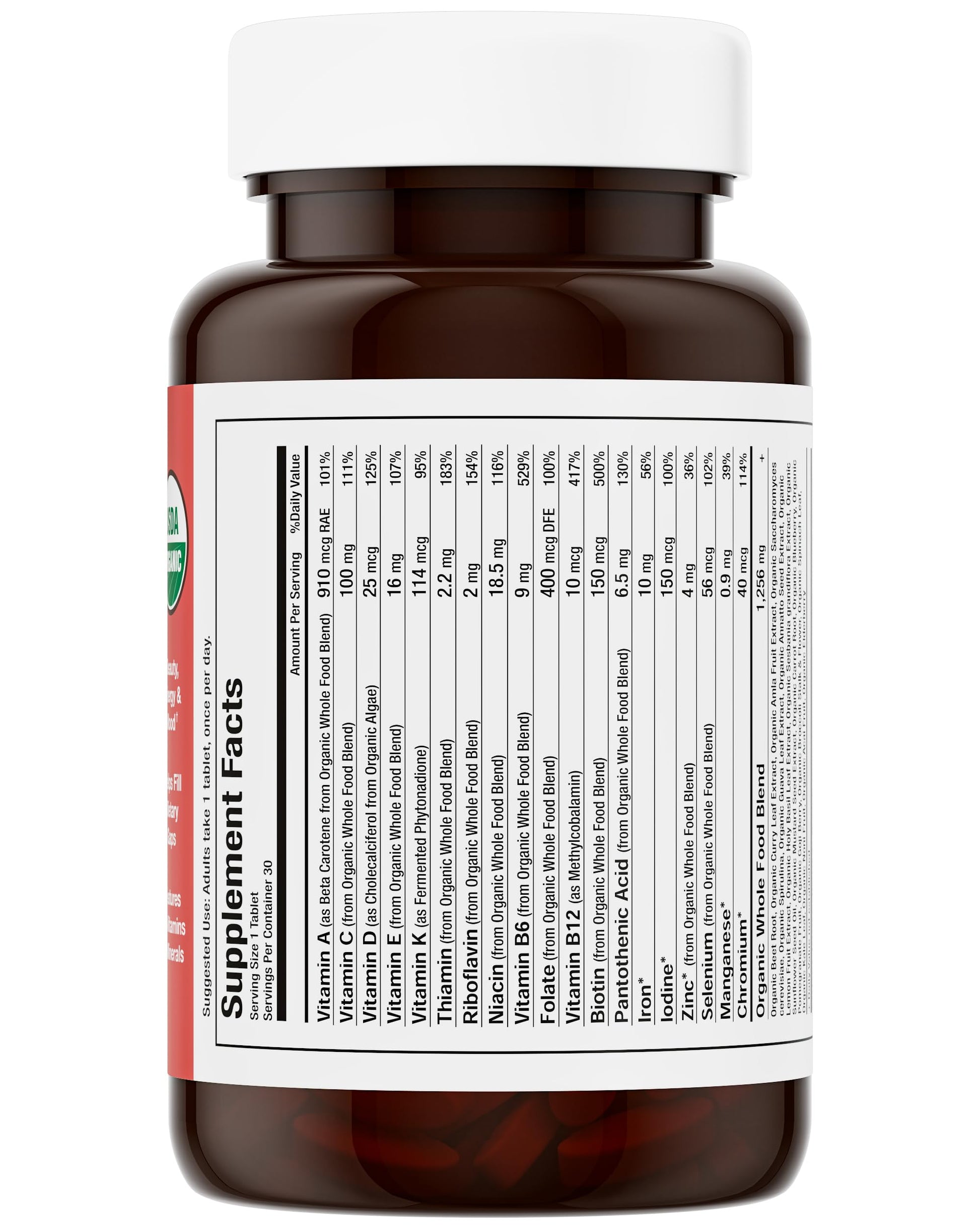 Visión general multivitamínico orgánico para mujeres Mama Natural