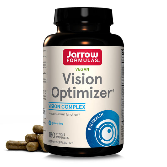 Frasco de Vision Optimizer de Jarrow Formulas, suplemento para salud ocular