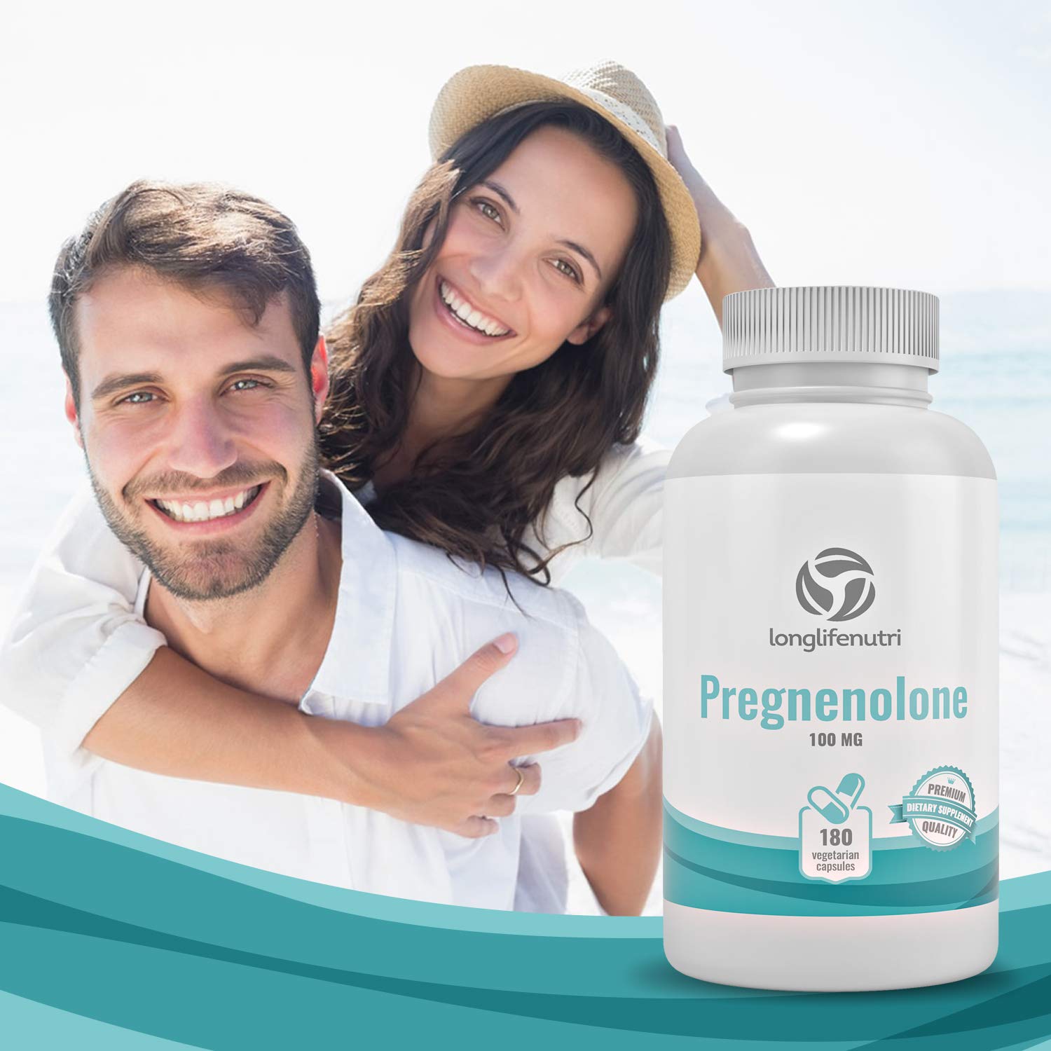 Vista amplia Pregnenolona suplemento 180 cápsulas