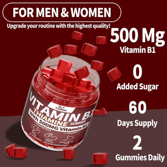 Vista cercana de gomitas de vitamina B1 OALSE