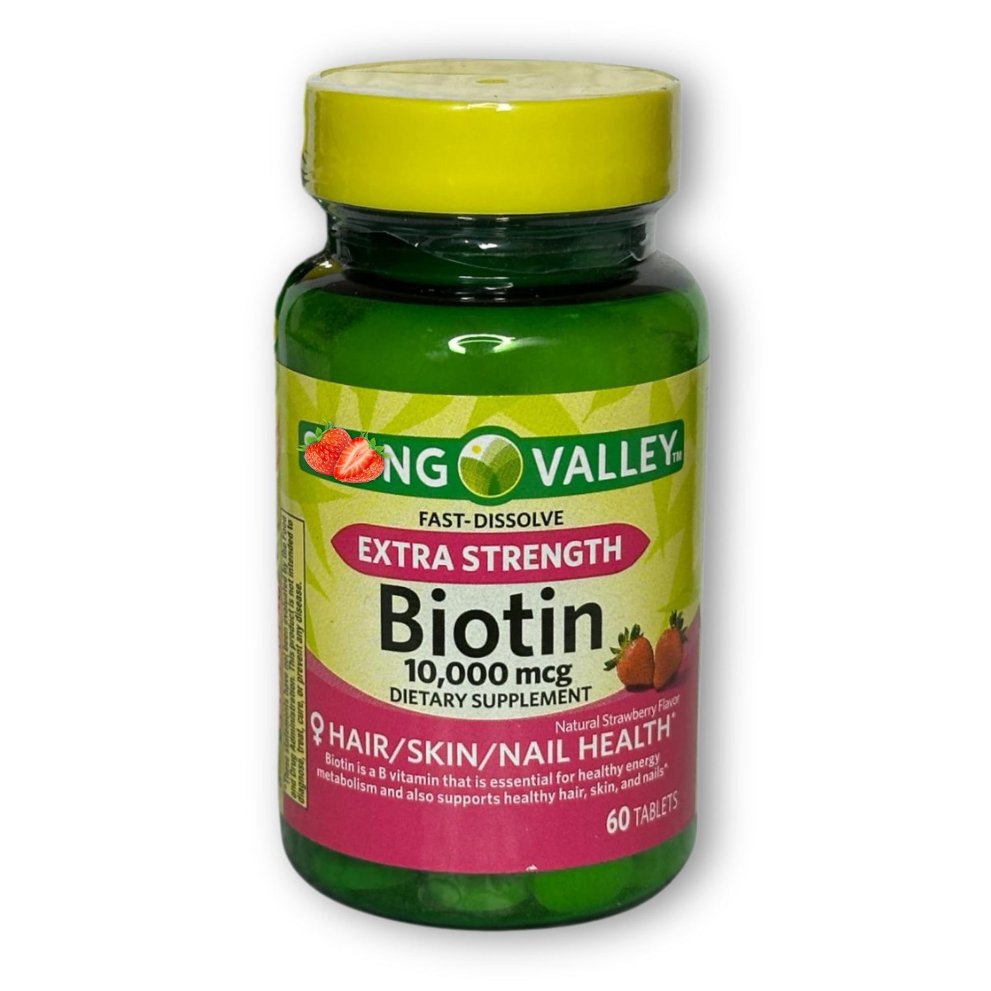 Vista cercana de tabletas biotina disolución rápida