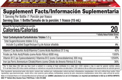 Vista delantera de Hierro Vital con vitaminas