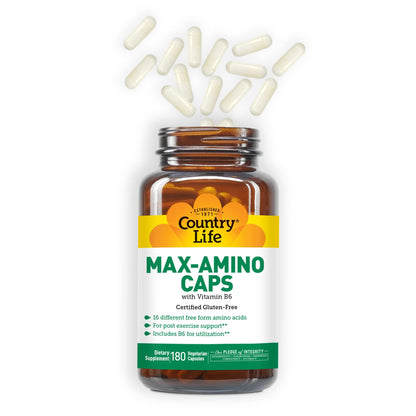 Vista frontal Country Life Maxi-Amino con vitaminas