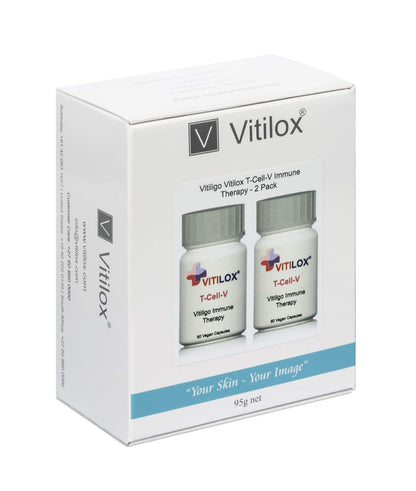 Vista frontal del empaque Vitilox T-Cell-V